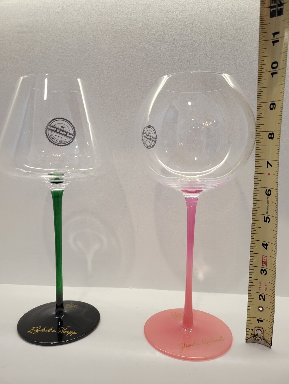 Broadway Musical Wicked Elphaba & Glinda Wine Glasses - Set of 2